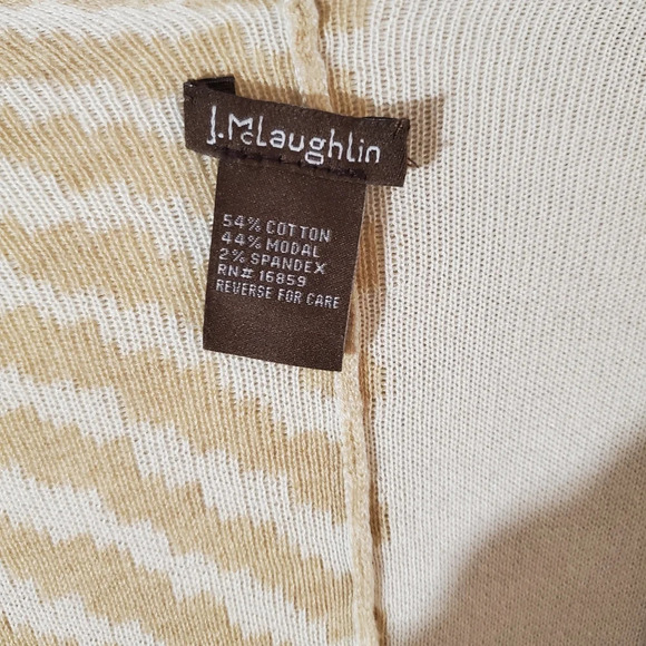 J.mclaughlin striped wrap poncho neutral beige - Picture 8 of 11